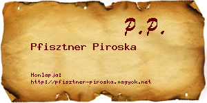 Pfisztner Piroska névjegykártya